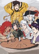 2boys 4girls african_clothes ahoge alternate_costume alternate_skin_color alternate_universe arms_up bad_id bad_twitter_id black_gloves black_lips blue_eyes brown_hair chinese_clothes clenched_hand closed_mouth collared_coat cross curly_hair cxiaoamore dagger dark-skinned_female dark_skin dress earrings english_text expressionless facial_tattoo french_clothes friends from_side furina_(genshin_impact) geisha genshin_impact german_clothes gloves gradient_hair green_eyes green_hair green_helmet grey_background grey_hair hair_between_eyes hair_down hair_ornament hair_up hand_on_own_chin hands_on_own_head hat headpiece helmet highres historical_connection holding holding_dagger holding_knife holding_weapon huge_ahoge indoors iron_cross jacket japanese_clothes jewelry kanzashi kimono knife long_hair long_sleeves looking_at_another looking_down looking_to_the_side mavuika_(genshin_impact) military_hat military_jacket military_uniform mole mole_under_eye multicolored_hair multiple_boys multiple_girls necklace open_mouth parted_lips pink_lips purple_kimono raiden_shogun red_hair russian_clothes scene_reference shirt short_hair streaked_hair surprised table tattoo teeth tribal tribal_tattoo tsaritsa_(genshin_impact) upper_teeth_only venti_(genshin_impact) wavy_hair weapon white_nails wide-eyed yellow_shirt zhongli_(genshin_impact) rating:g score:9 post #10167956
