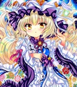 1girl blonde_hair dress frills hat long_hair long_sleeves looking_at_viewer marker_(medium) mob_cap ribbon rui_(sugar3) sample_watermark solo touhou traditional_media upper_body watermark white_dress wide_sleeves yakumo_ran yellow_eyes rating:g score:3 post #10165302