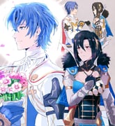 1boy 1girl black_hair blue_eyes blue_hair closed_mouth fire_emblem fire_emblem_engage highres jupiter_(042073) light_persona looking_to_the_side male_alear_(fire_emblem) multiple_views nel_(fire_emblem) official_alternate_hair_color red_eyes rating:g score:0 post #10175442