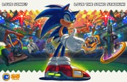 1boy absurdres anniversary book from_behind full_body game_console gamecube gloves green_eyes highres kornart looking_at_viewer looking_back male_focus one_eye_closed red_shoes second-party_source sega_dreamcast sega_mega_drive sega_saturn shoes smile sneakers solo sonic_(series) sonic_heroes sonic_the_hedgehog sword thumbs_up weapon white_gloves rating:g score:1 post #10166720
