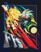 2boys absurdres aeon_the_hedgehog arm_cannon arm_up aura black_cloak buster_sword cloak commentary copyright_name english_commentary final_fantasy final_fantasy_sonic_x flying frown full_body furry furry_male gloves green_eyes green_fur heterochromia highres holding holding_sword holding_weapon kornart looking_up male_focus multiple_boys original reaching red_eyes short_tail smile sonic_(series) sonic_the_hedgehog sparkle super_sonic sword tail two-tone_fur weapon white_fur white_gloves yellow_fur rating:g score:11 post #9148406