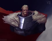 1boy absurdres armor artist_name artstation_logo artstation_username black_eyes breastplate cape chainmail closed_mouth collar commentary english_commentary fur_trim gorget highres imperial_fists instagram_logo instagram_username male_focus metal_collar patreon_logo patreon_username pelt potoq power_armor primarch red_cape rogal_dorn roman_numeral short_hair shoulder_armor silver_armor simple_background solo standing tube warhammer_40k white_fur white_hair rating:g score:1 post #10116456