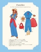 1girl commentary_request english_text genderswap hat highres humanization meecosme mickey_mouse_&_friends panchito_pistoles pants red_hair reference_sheet sandals shirt short_hair smile sombrero the_three_caballeros translation_request rating:g score:2 post #10141509