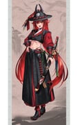 1girl arm_belt belt beonggeoji black_belt black_boots black_choker black_hat black_skirt boots breasts choker commentary_request cropped_hanbok fang full_body goddess_of_victory:_nikke hair_between_eyes hair_flaps hanbok hand_on_sheath hat hat_rope highres korean_clothes korean_commentary large_breasts layered_skirt long_hair long_skirt long_sleeves looking_at_viewer midriff multicolored_boots navel panty_straps pillarboxed puffy_long_sleeves puffy_sleeves red_hair red_hood_(nikke) red_skirt scabbard sheath skin_fang skirt solo standing trhisell two-tone_skirt underboob very_long_hair yellow_eyes rating:s score:29 post #9726118