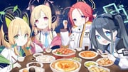 4girls :d :t aerial_fireworks animal_ear_headphones animal_ears ankry aqua_halo aris_(blue_archive) black_hair blue_archive blue_eyes blue_necktie blunt_bangs bow braid bright_pupils cat_ear_headphones cat_ears chinese_commentary chopsticks closed_mouth coat cola collared_shirt commentary_request cup double-parted_bangs eating eyes_visible_through_hair fake_animal_ears fireworks food food_on_face forehead game_development_department_(blue_archive) green_bow green_eyes green_halo grey_eyes hair_between_eyes hair_bow half_up_braid halo hand_up headphones highres holding holding_chopsticks id_card jacket leaning_forward long_hair long_hair_between_eyes long_sleeves looking_at_viewer medium_hair midori_(blue_archive) millennium_science_school_logo momoi_(blue_archive) multiple_girls necktie night one_side_up open_clothes open_jacket open_mouth orange_halo outdoors parted_bangs pink_halo rectangular_halo red_bow red_eyes red_hair ringed_eyes school_uniform shirt sidelocks smile split_mouth story_in_commentary table teeth upper_body upper_teeth_only v-shaped_eyebrows white_bow white_coat white_jacket white_pupils white_shirt wide_sleeves yuzu_(blue_archive) rating:g score:14 post #10108508