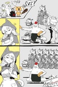 1girl angel_gabriel_(nyanko_daisensou) angel_gonzales_(nyanko_daisensou) angel_wings bandana bird black_bow black_bowtie blush bow bowl bowtie box braid camera cameraman_cat_(nyanko_daisensou) cardboard_box cat_(nyanko_daisensou) cat_jiangshi_(nyanko_daisensou) cat_tail closed_eyes cyborg dog doggy_(nyanko_daisensou) dohato-sebu-re_(nyanko_daisensou) drakeposting_(meme) food frown fruit gorilla halo heavy_machine_c.a.t._(nyanko_daisensou) highres holding holding_bowl holding_camera hood jiangshi jiangshi_costume killer_doggy_(nyanko_daisensou) koala martin_(nyanko_daisensou) mask mecha meme metal_mask minya_(nyanko_daisensou) ninja_cat_(nyanko_daisensou) noodles nyanko_daisensou onigiri onigiri_cat_(nyanko_daisensou) outstretched_arms perfect_cat_(nyanko_daisensou) pigeon pocky ramen ramen_cat_(nyanko_daisensou) robot samurai_cat_(nyanko_daisensou) shamoji smile sushi sushi_cat_(nyanko_daisensou) tail twin_braids vs watermelon watermelon_slice wings yuuichi_(reductionblack) zombie_pose rating:g score:1 post #10167163