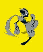 1other animal_ears animal_hands black_fur blue_eyes blue_fur cat_ears claws closed_mouth draw_pann33 fang full_body furry highres looking_to_the_side multicolored_fur partially_colored pawpads pokemon pokemon_(creature) simple_background snout solo standing tail two-tone_fur whiskers yellow_background zeraora rating:g score:0 post #10084274