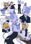 ! 1boy 1girl absurdres aggressive_retsuko amituoquian animal_ears black_pants black_suit blue_eyes blush broom brown_eyes bucket flying_sweatdrops furry furry_female furry_male glasses hetero highres jacket kneehighs long_sleeves open_mouth pants red_panda rubbing_eyes sitting socks spoken_exclamation_mark spoken_flying_sweatdrops suit tadano_(aggretsuko) tail tripping rating:s score:2 post #9591037