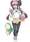 1girl :d absurdres bag blue_eyes bow breasts brown_hair double_bun full_body hair_bun haruyuki_(gffewuoutgblubh) highres holding holding_poke_ball long_hair looking_at_viewer open_mouth pantyhose pink_bow poke_ball poke_ball_(basic) pokemon pokemon_(creature) pokemon_bw2 raglan_sleeves rosa_(pokemon) shirt shorts smile snivy standing twintails visor_cap watch white_background wristwatch yellow_shorts rating:g score:10 post #10158522