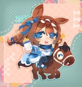 1girl animal_ears baby_bottle blue_dress blue_eyes blue_scarf blush bottle bow braid breasts brown_hair brown_horse chibi chibi_only cleavage closed_eyes commentary creature_and_personification dress ear_bow english_commentary hair_between_eyes heart holding holding_bottle horns horse horse_ears horse_girl horse_tail horseback_riding large_breasts long_hair looking_at_viewer low-tied_long_hair multicolored_hair nova_borealis open_mouth personification reins riding saddle scarf smile solo streaked_hair super_creek_(murmuring_stream)_(umamusume) super_creek_(racehorse) super_creek_(umamusume) tail teeth umamusume upper_teeth_only very_long_hair white_hair rating:s score:5 post #10151594