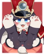 1boy :3 :d absurdres animal_ear_fluff animal_ears anus ass black_fur blue_eyes blurry blurry_background blurry_border blush_stickers border chibikemo colored_extremities erection fieryfur floppy_ears folded foreskin fur_trim furry furry_male genderswap genderswap_(otm) hands_on_own_ass hat highres honkai:_star_rail honkai_(series) looking_at_viewer male_focus pawpads penis perineum pom-pom_(honkai:_star_rail) presenting presenting_ass rabbit_boy rabbit_ears rabbit_tail red_background red_hat shako_cap short_tail smile solo spread_legs straight-on tail testicles two-tone_fur uncensored wall-eyed white_border white_fur white_tail rating:e score:0 post #10151115