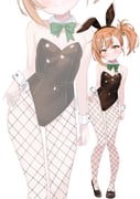 1girl absurdres animal_ear_hairband animal_ears bow bowtie breasts brown_eyes brown_hair commentary detached_collar eyes_out_of_frame fake_animal_ears fella_(vpffk0731) fishnet_pantyhose fishnets green_bow green_bowtie hairband head_out_of_frame highres leotard misogi_(princess_connect!) pantyhose playboy_bunny princess_connect! rabbit_ears side-tie_leotard side_ponytail simple_background small_breasts smile solo strapless strapless_leotard white_background wrist_cuffs zoom_layer rating:s score:16 post #10007129