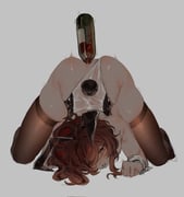 1boy alcohol alcohol_enema anal anal_object_insertion animal_ears black_leotard black_thighhighs bottle crossdressing crossdressing_(mtf) detached_collar diluc_(genshin_impact) enema genshin_impact grey_background hair_between_eyes highres leotard long_hair male_focus male_playboy_bunny object_insertion parted_lips ponytail rabbit_ears red_eyes red_hair red_wine simple_background skindentation sleeveless solo spilling tears teeth thighhighs thighs top-down_bottom-up transparent_leotard wine wine_bottle wrist_cuffs zehuij rating:e score:21 post #10165327