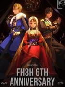 1girl 2boys ascot baggy_pants bare_shoulders blonde_hair blue_cape blue_eyes bouquet breasts bridal_gauntlets brown_hair cape circlet claude_von_riegan claude_von_riegan_(winds_offered) cleavage closed_mouth collarbone collared_shirt commentary_request dimitri_alexandre_blaiddyd dimitri_alexandre_blaiddyd_(stargazing_lion) dress earrings edelgard_von_hresvelg edelgard_von_hresvelg_(adorned_eagle) feather_shawl fire_emblem fire_emblem:_three_houses fire_emblem_heroes flower fur-trimmed_cape fur_cape fur_trim gem gloves gold_cape gold_choker gold_embroidery gown green_eyes headband high_collar highres holding holding_bouquet irisli0224 jewelry long_hair long_sleeves looking_at_viewer medium_breasts multiple_boys official_alternate_costume pants purple_eyes red_dress red_gemstone red_sleeves shawl shirt sitting smile tiara violet_(flower) white_ascot white_gloves white_hair yellow_shawl rating:g score:6 post #9690833