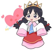 1girl black_hair braid crown glasses highres kirby_(series) kirby_64 long_skirt low_twin_braids open_mouth poyo_party purple_eyes ripple_star ripple_star_queen simple_background skirt sleeves_past_fingers sleeves_past_wrists smile twin_braids white_background rating:g score:3 post #10164734