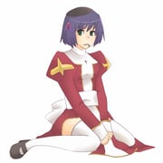 1girl black_hat black_shoes commentary_request dress expressionless full_body green_eyes hat high_priest_(ragnarok_online) juliet_sleeves leaf_in_mouth long_sleeves looking_at_viewer narita_(narily) parted_lips puffy_sleeves purple_eyes purple_hair ragnarok_online red_dress sash shoes short_hair simple_background sitting skullcap solo thighhighs two-tone_dress wariza white_background white_dress white_sash white_thighhighs zucchetto rating:g score:0 post #10093896
