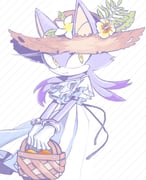 1girl alternate_costume alternate_hairstyle animal_ears basket blaze_the_cat blueeblin brown_hat cat_ears cat_girl closed_mouth commentary_request dress flower furry furry_female gloves hair_down hat hat_flower highres holding holding_basket korean_commentary looking_at_viewer picnic_basket purple_fur simple_background smile solo sonic_(series) sun_hat sundress white_dress white_gloves yellow_eyes rating:g score:0 post #10175555