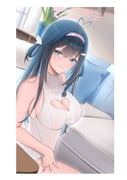 1girl ahoge amano_nene_(vtuber) amano_nene_(vtuber)_(tenshi) bare_arms bare_shoulders black_hair blue_eyes breasts cleavage cleavage_cutout closed_mouth clothing_cutout hair_rings halo heart heart_ahoge heart_cutout highres indie_virtual_youtuber large_breasts long_hair looking_at_viewer mole mole_on_breast mole_under_eye momokochiiyo ribbed_sweater sleeveless sleeveless_sweater smile solo sweater virtual_youtuber white_sweater rating:s score:10 post #10138509