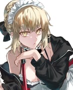 1girl artoria_pendragon_(fate) bikini black_bikini blonde_hair bow braid bun_with_braided_base fate/grand_order fate/stay_night fate_(series) hair_bow highres jacket maid maid_bikini open_clothes open_jacket poppoman saber_alter saber_alter_(swimsuit_rider)_(first_ascension) swimsuit unconventional_maid rating:s score:0 post #10175433