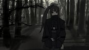1girl armor bad_id bad_pixiv_id black_eyes black_hair black_kimono black_pantyhose black_scarf blunt_bangs blush cowboy_shot eyeliner forest hair_ribbon haori high_ponytail japanese_armor japanese_clothes kimono kote long_hair long_sleeves looking_to_the_side makeup monochrome_background nature ninja original outdoors own_hands_together pantyhose ponytail red_eyeliner ribbon scarf scarf_over_mouth sheath sheathed short_kimono short_sword solo sqq standing sword tantou tree weapon rating:g score:3 post #10135824