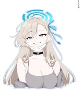 1girl 686panda absurdres alternate_costume asuna_(blue_archive) bare_shoulders blonde_hair blue_archive blue_eyes blue_halo breasts brown_dress brown_jacket choker cleavage collarbone dongtan_dress dress grin hair_over_one_eye hair_ribbon halo highres jacket large_breasts long_hair looking_at_viewer mask mole mole_on_breast mouth_mask ribbon smile solo very_long_hair white_background rating:s score:28 post #10171749