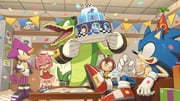 1girl 4boys absurdres amy_rose amy_rose_(chef) birthday_cake blue_fur body_fur cake chair charmy_bee closed_mouth confetti digimin don_the_rooster_(sonic) dr._eggman dress espio_the_chameleon food furry furry_female furry_male group_picture hang_in_there_(meme) happy_birthday hat headphones highres holding indoors light_particles light_rays meme multiple_boys nite_the_owl_(sonic) official_art on_chair open_mouth party_hat pink_fur red_dress sitting sonic_(series) sonic_racing:_crossworlds sonic_riders_(series) sonic_the_hedgehog sonic_the_hedgehog_(riders) standing team_chaotix_(sonic) tongue tongue_out vector_the_crocodile wanted_poster window_shadow wooden_floor rating:g score:11 post #9521940