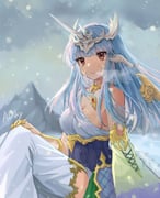 1girl absurdres au_ra bare_shoulders blue_hair blunt_bangs breasts brown_eyes cleavage detached_sleeves feet_out_of_frame final_fantasy final_fantasy_xiv green_sleeves highres large_breasts long_hair long_sleeves looking_at_viewer mochizuki_inochi original outdoors parted_lips shirt single-shoulder_shirt sitting solo thighhighs warrior_of_light_(ff14) white_shirt white_thighhighs rating:s score:4 post #10154218