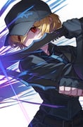 1girl baseball_cap belt black_gloves black_shirt black_vest blonde_hair blue_necktie collared_shirt dagger don_quixote_(project_moon) dual_wielding fingerless_gloves gloves hat highres holding holding_dagger holding_knife holding_weapon jeehyung_seo knife limbus_company long_sleeves looking_at_viewer multiple_weapons necktie one_eye_covered pants project_moon red_eyes shirt short_hair solo vest w_corp._(identity)_(project_moon) weapon white_background rating:g score:3 post #10173132