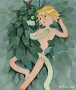 1boy 1girl absurdly_long_hair adventure_time blonde_hair colored_sclera colored_skin completely_nude couple eye_mask finn_the_human green_eyes green_sclera green_skin hair_branch hair_censor hand_on_another's_chest highres huntress_wizard long_hair looking_at_another mask nude open_mouth plant_hair very_long_hair yakza_draw rating:q score:0 post #10175415