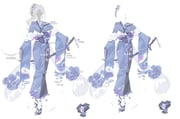 1girl artist_request black_sandals black_sash blue_kimono blunt_bangs bow chinese_commentary chinese_text clothes_focus colored_skin commentary_request commission earrings faceless faceless_female floral_print flower full_body grey_skin hair_bow hair_flower hair_ornament hand_on_hilt highres japanese_clothes jewelry katana kimono lace-trimmed_kimono lace-trimmed_sash lace_trim long_hair long_sleeves obi original outstretched_arm parted_bangs petals print_kimono print_sleeves purple_bow purple_flower reference_sheet sandals sash scabbard second-party_source sheath sheathed side_ponytail simple_background single_earring sleeves_past_wrists snake_print socks standing sword tabi tassel tassel_earrings translation_request variations waist_bow wavy_hair weapon white_background white_flower white_hair white_socks wide_sleeves yukata zouri rating:g score:3 post #9997868