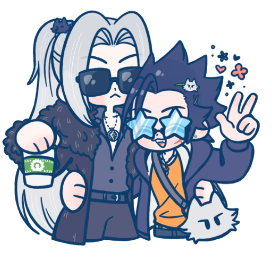 sephiroth and zack fair (final fantasy and 1 more) drawn by 105zz