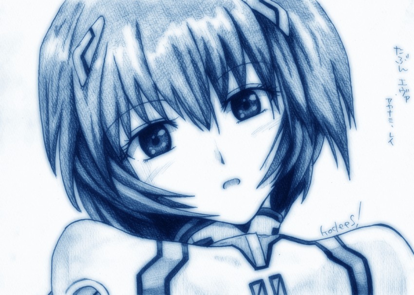 ayanami rei (neon genesis evangelion and 2 more) drawn by godees