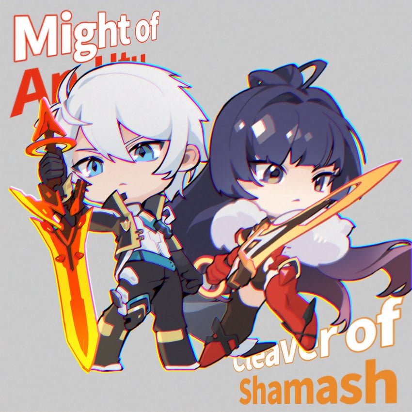 murata himeko, kevin kaslana, and mei (honkai and 1 more) drawn by shiregotoaka
