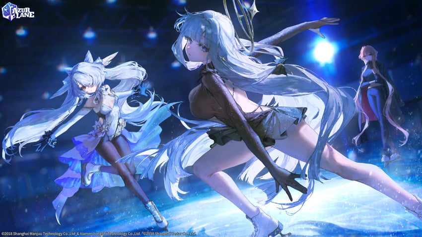 kiev, clemenceau, and guichen (azur lane) drawn by quasarcake