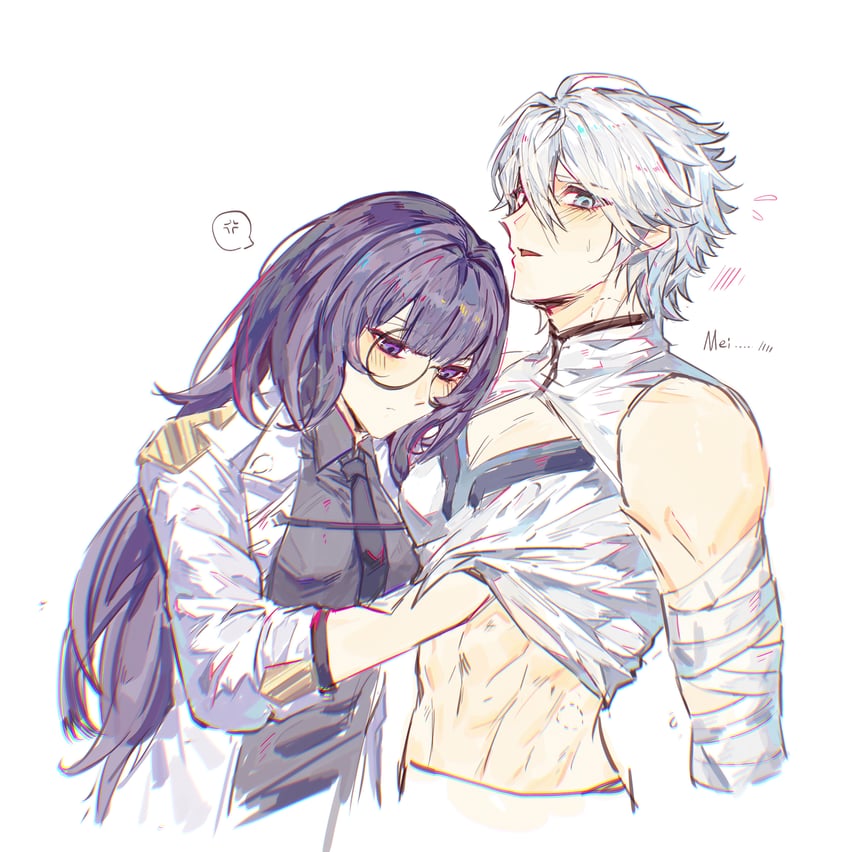 kevin kaslana and mei (honkai and 1 more) drawn by ning_ningnin