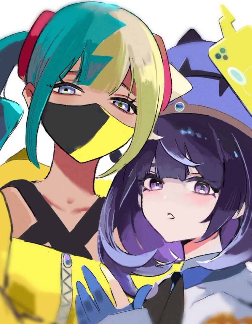 rotom, rotom phone, canari, and gwynn (pokemon and 1 more) drawn by ringosan2329